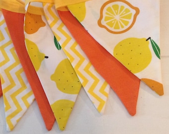 LEMON BUNTING BANNER - lemon bunting - lemon decor - lemon party decor - lemon birthday - citrus bunting - citrus decor - garden party decor