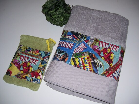 Gift Set Towels The Avengers Avengers Bathroom Decor Etsy