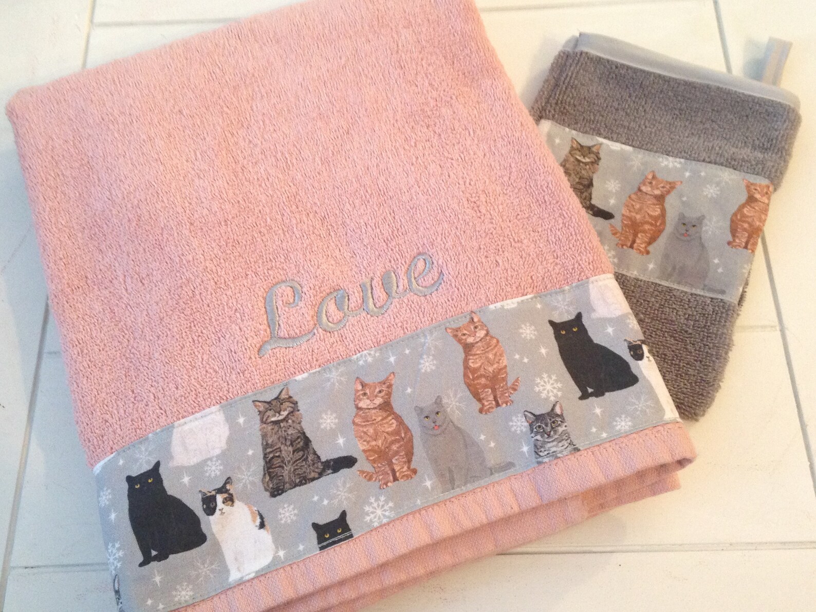GIFT SET TOWEL - Cat Bath Towel - Cat Bath Towel - Bath Towel Love ...