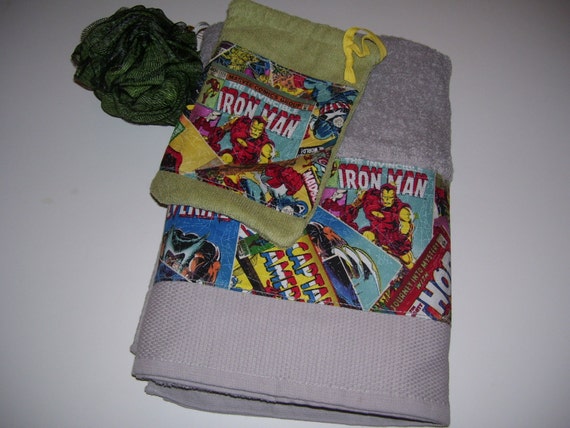 Gift Set Towels The Avengers Avengers Bathroom Decor Etsy
