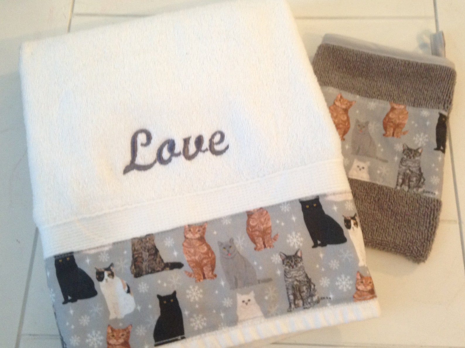 GIFT SET TOWEL - Cat Bath Towel - Cat Bath Towel - Bath Towel Love ...