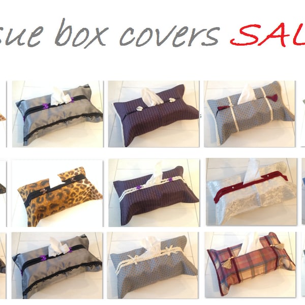 TISSUE BOX COVERS - tissue box cover sale - home decor - bathroom decor - bedroom decor - office decor - tissue box covers