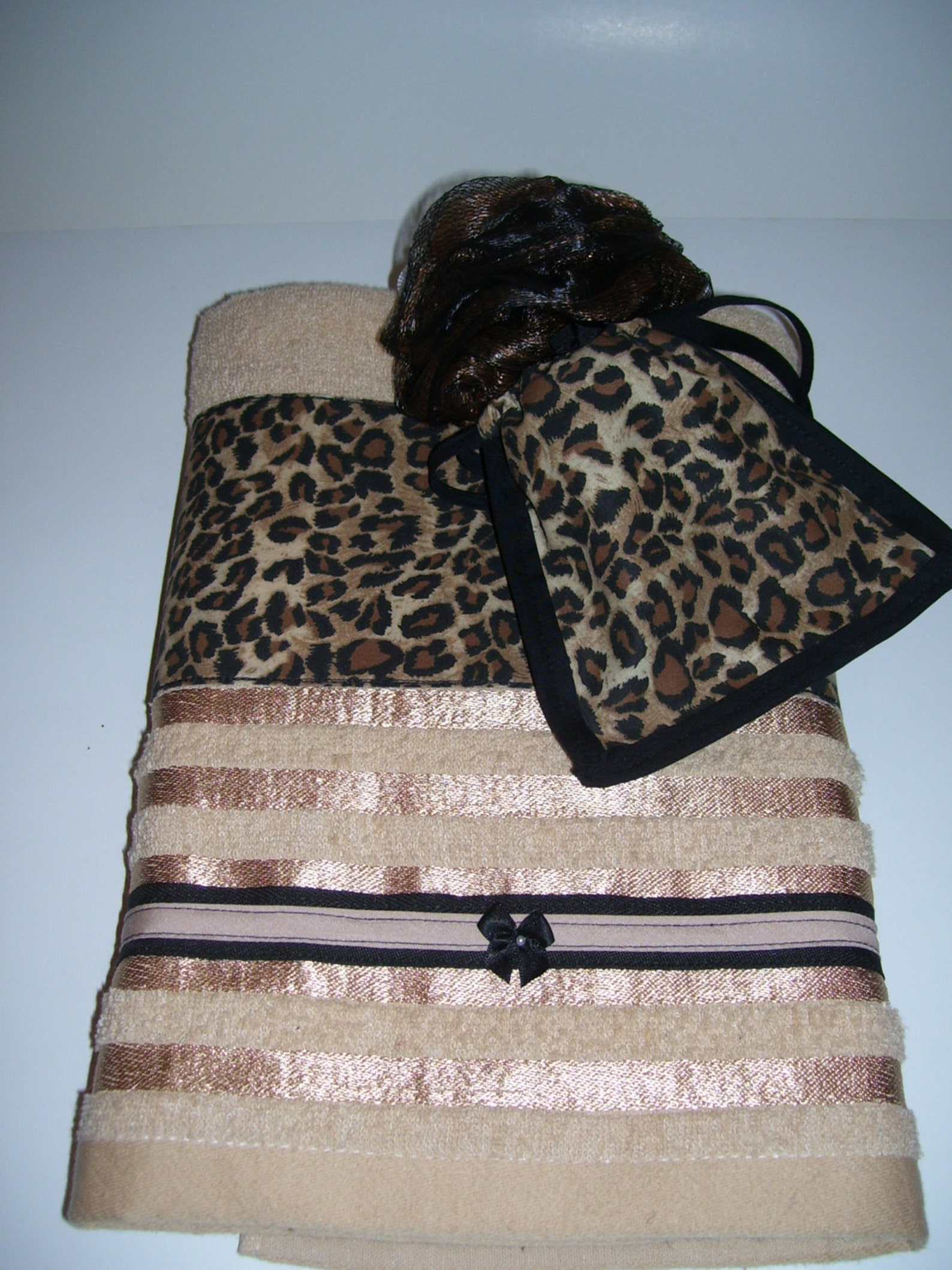 GIFT SET TOWELS Leopard Design Leopard Bathroom Decor Etsy