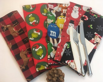 CHRISTMAS PLACEMATS - christmas placemat gift ideas - reindeer placemat - christmas home decor- teddybear - snowman - candy placemat -