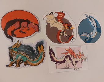 Monster Hunter Stickers (Matte and vinyl versions)