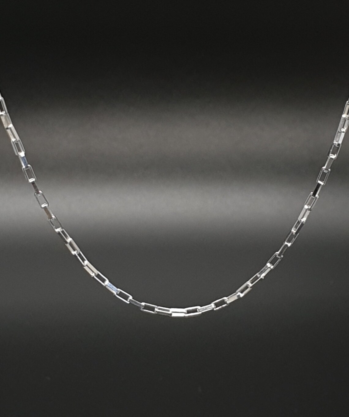Box Link Chain Sterling Silver 18'' Etsy Sweden