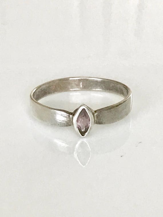 Sterling Stack Rings,  Silver Stacking Ring, Blue… - image 7