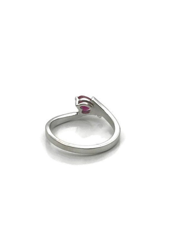 Dainty Ruby Engagement Ring, Natural Ruby Heart P… - image 10