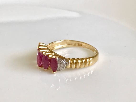 14k Ruby Yellow Gold Ring, July Birthstone Ring, … - image 9
