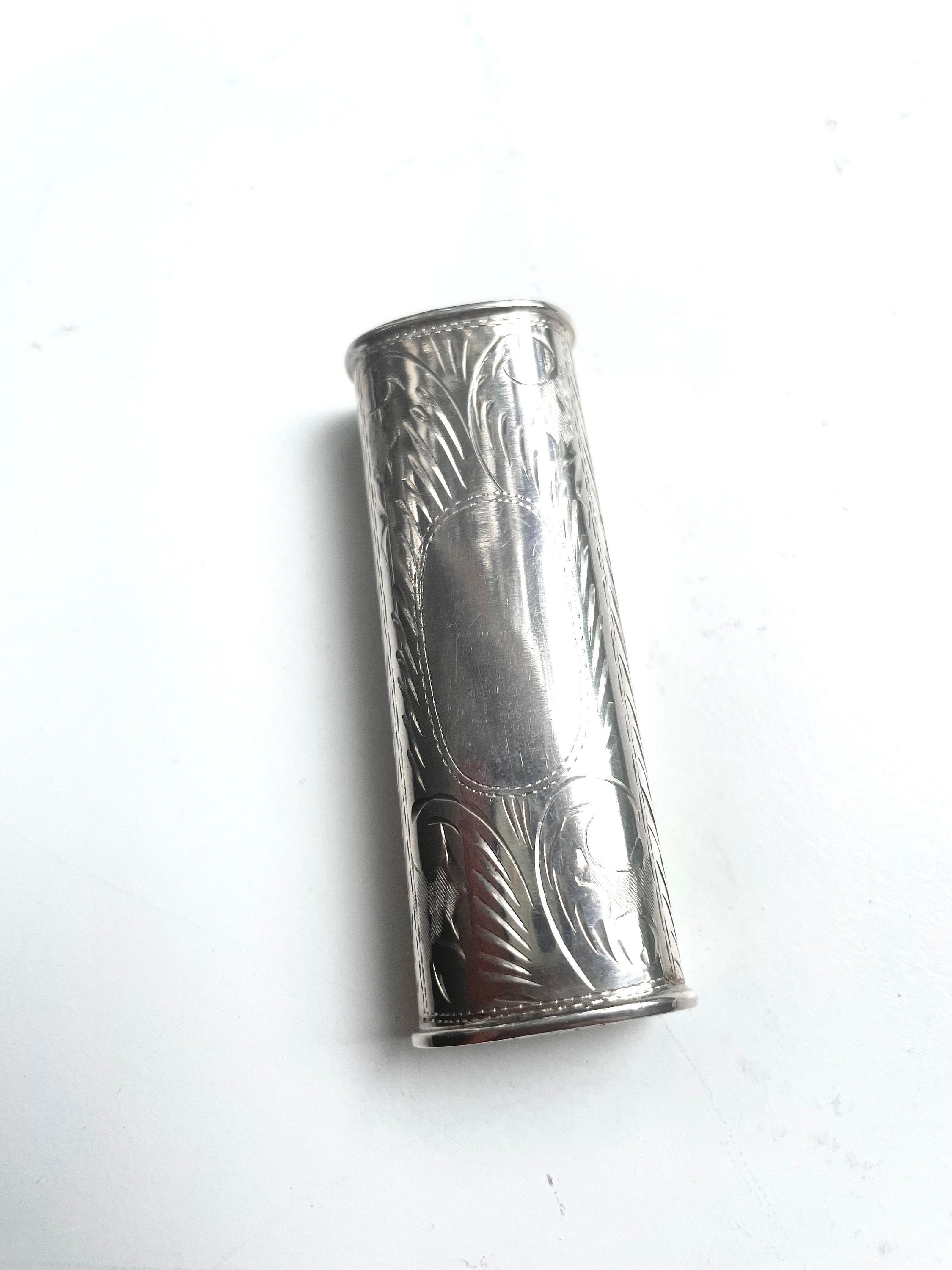 Etched Sterling Silver Lighter Case 925 Cigarette Lighter 