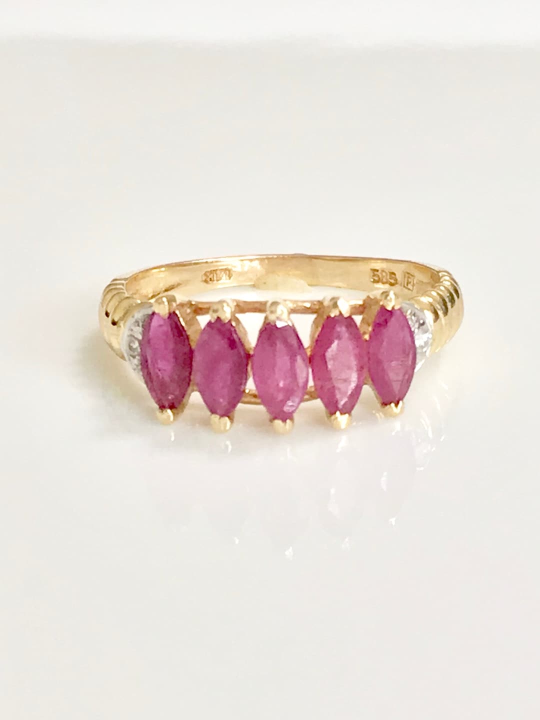 gold ruby ring stackable gold ring july ring natural... 14k Ruby Yellow Gold Ring, July Birthstone Ring, Genuine Ruby ...