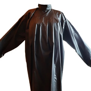 Salon cape with sleeves, Wide gown with strong collar, high collar, Beauty salon client cape, Waterproof clothing, Haircoloring procedures