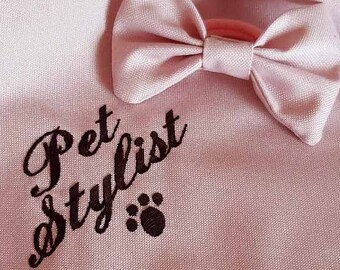 Custom Embroidered Grooming Apron: Pet Stylist Smock, Water Resistant