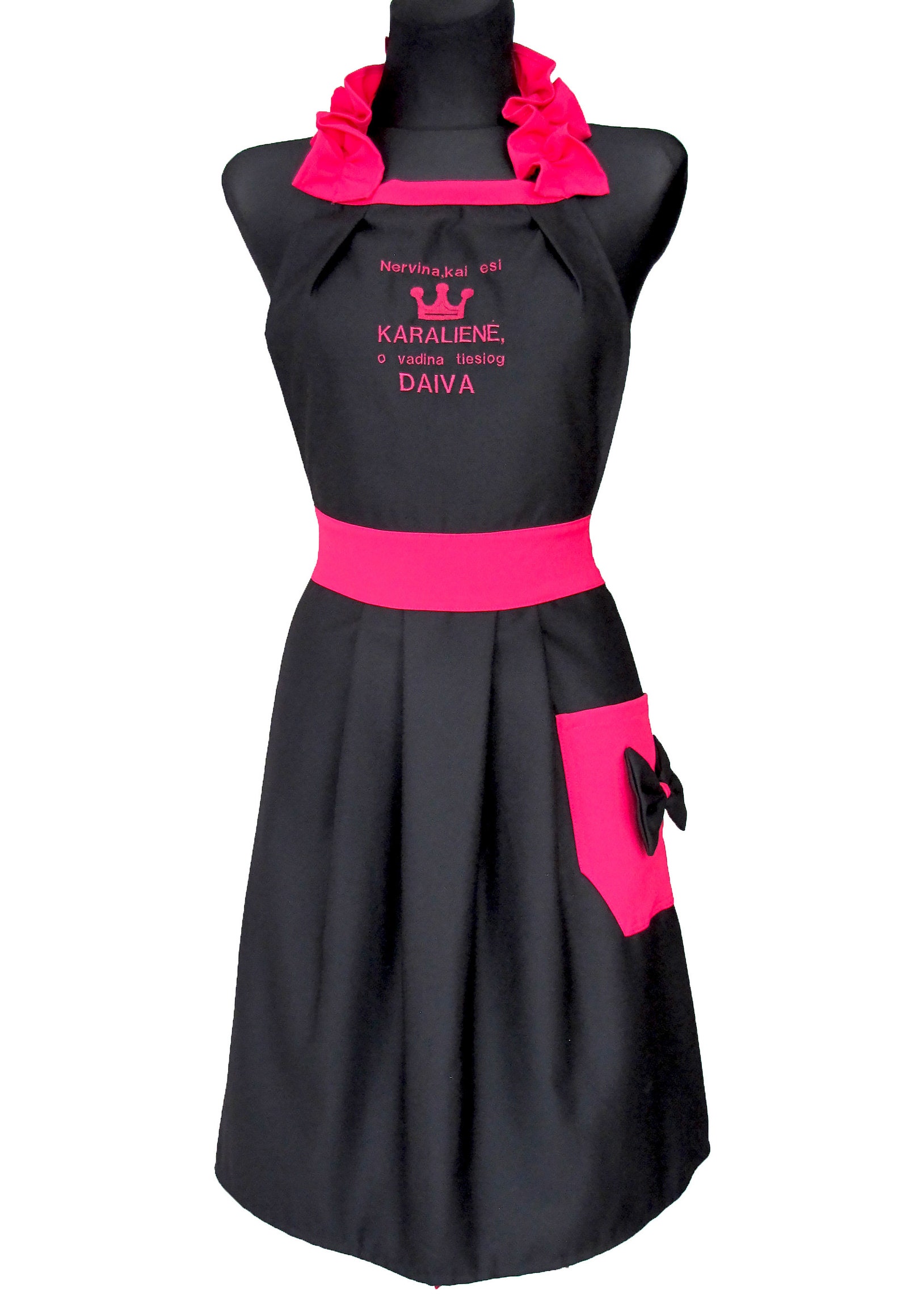 Custom Apron Embroidered Logo Apron Personalized Apron Black Etsy