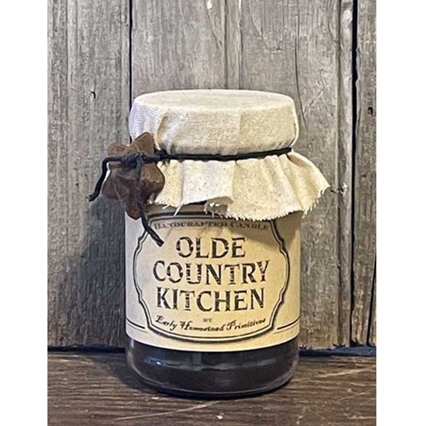 Primitive Candle, Country Candle, Rustic Candle, Olde Country Kitchen Scented Jar Candle