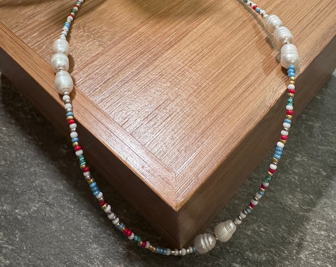 Fresh Water Pearl and Seed Bead Choker