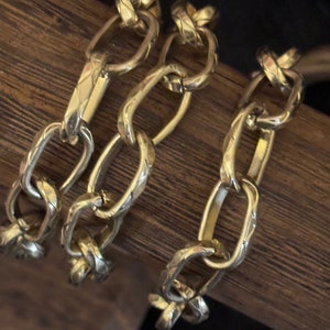 Gold tone Large Link Bracelet