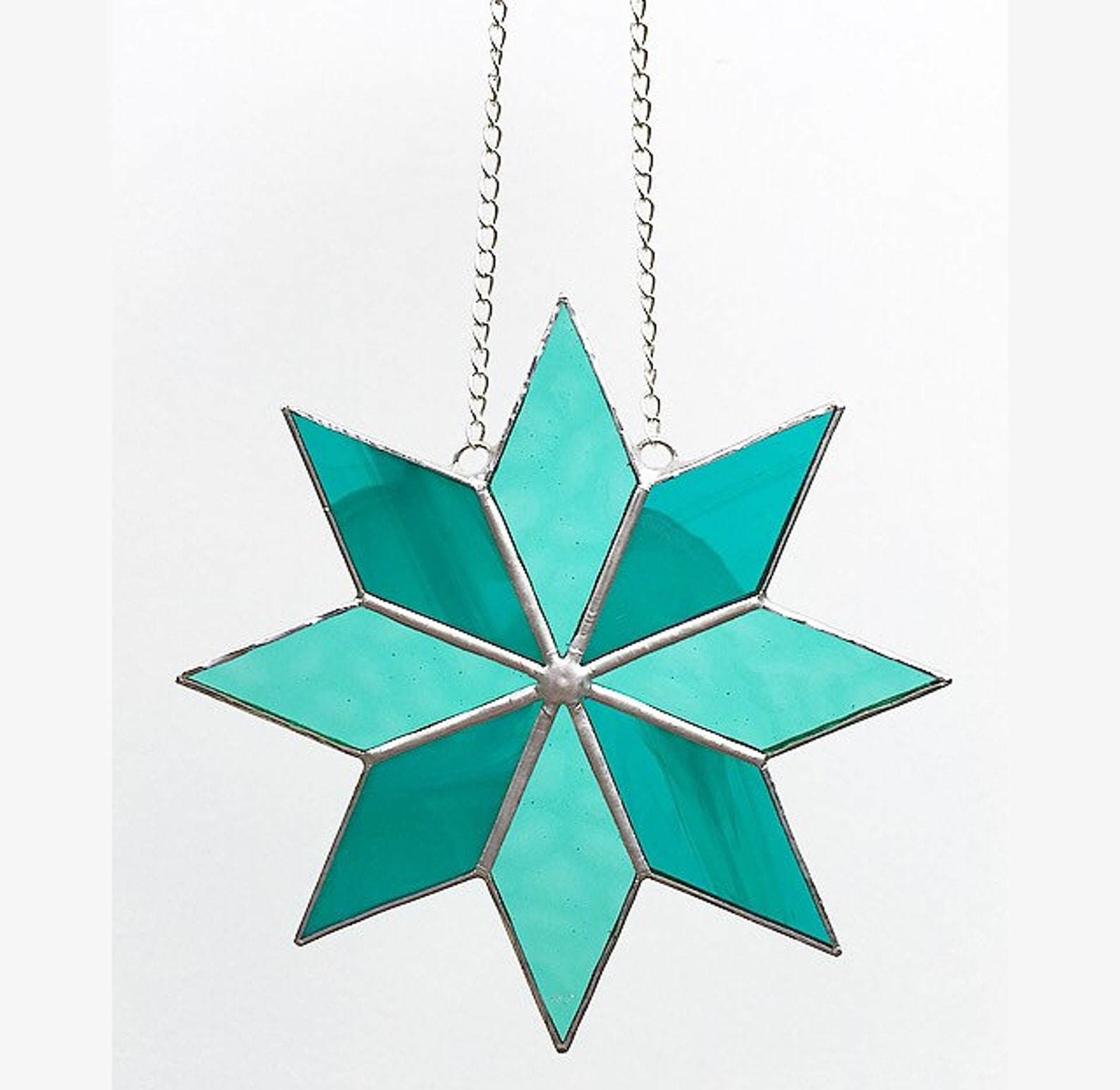 Stained Glass Hanging Star Suncatcher Window Decoration Etsy