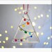 Rainbow Christmas Tree Decoration, Colourful Fused Glass Christmas Ornament, Stained glass suncatcher 