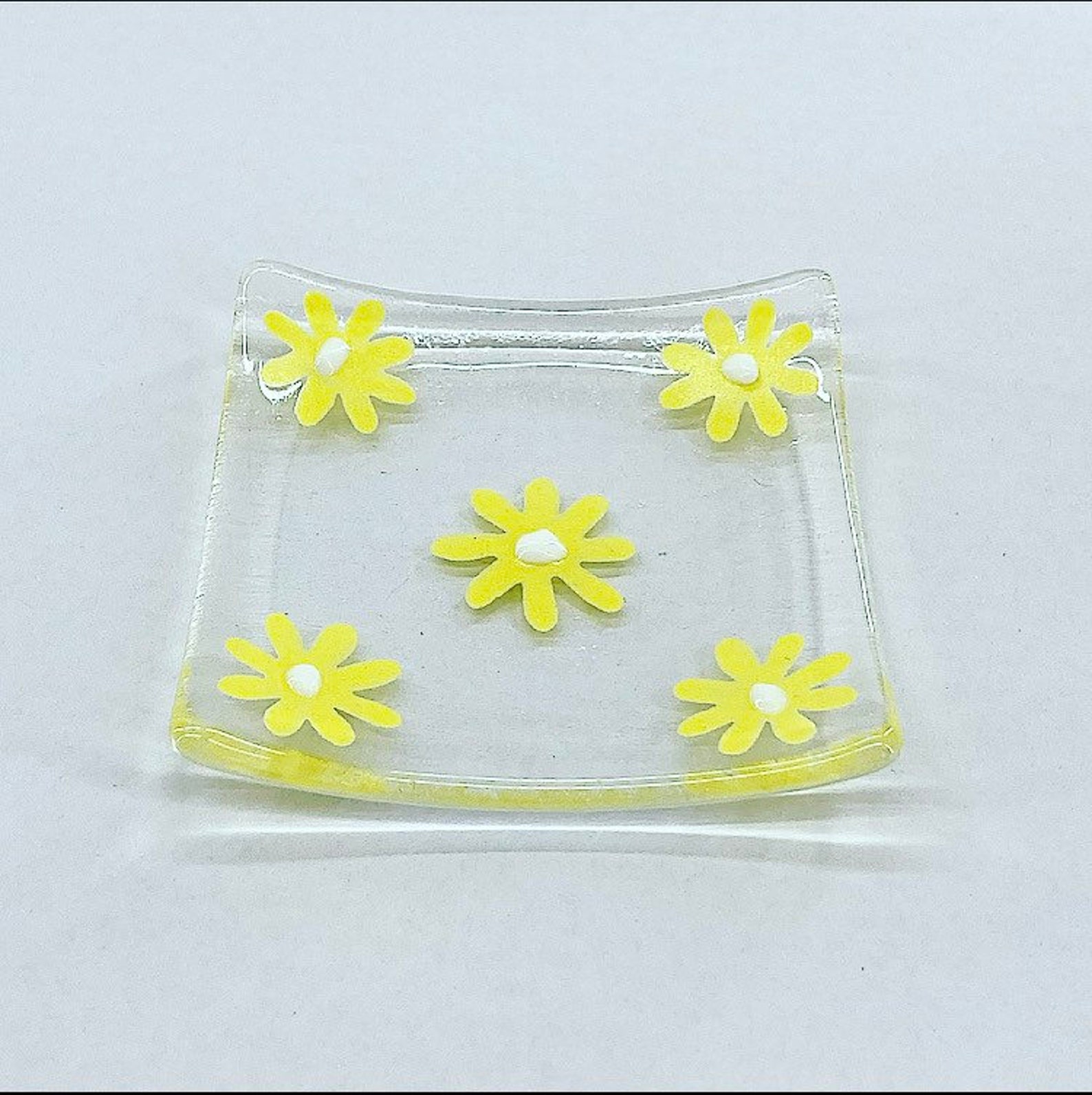 Handbemalte gelbe und weiße Blumenmuster Verschmolzene | Etsy