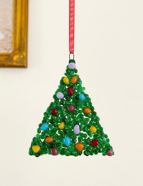 kanaal Gehuurd ik ben trots Regenboog Gesmolten Glazen Kerstboom Suncatcher Decoratie - Etsy Nederland