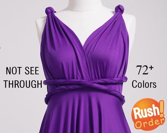 SHORT Infinity Dress Purple, Infinity Bridesmaid Dress, Infinity Wrap Dress, Infinity Maxi Dress, Maternity Infinity Dress, Twist Wrap Dress
