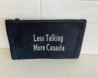 Canasta Themed zip pouch pencil case shape