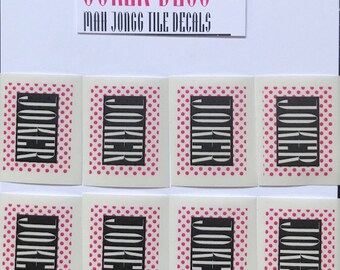 Mah Jongg themed Joker Decals
