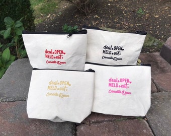 Canasta themed 8 inch zip pouch