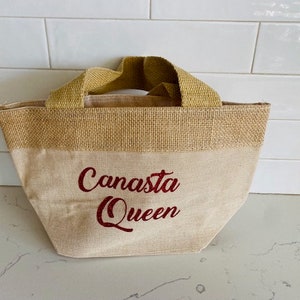 Canasta Queen themed tote bag