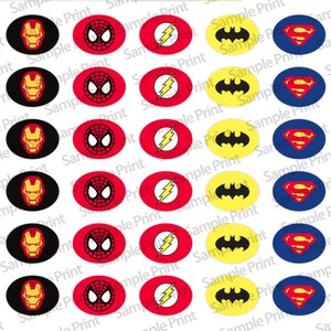Super Hero 12x16mm Paracord Shoelace Charm Template Image Download