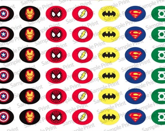 Super Hero 12x16mm Paracord Shoelace Charm Template Image Download