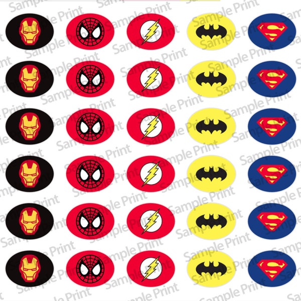 Super Hero 12x16mm Paracord Shoelace Charm Template Image Download