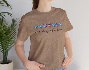 Colorful Hearts Graphic Tee: Unisex Love Quote Shirt