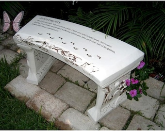Footprints Bench STOCK for customization see Footprints CUSTOM bench
