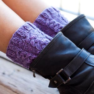 Knitted Winter Wool Boot Cuffs, Ankle Socks, Choose Your Color
