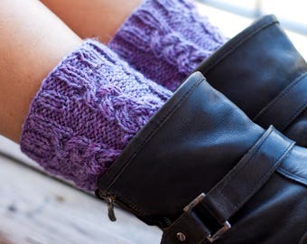 Knitted Winer Wool Boot Cuffs, Ankle Socks, Choose Your Color