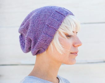 Pure Wool Hand Knitted Beanie Hat for Woman and Man