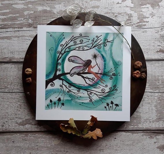 Fairy art print, fairy wall art, faerie art print, faerie art, fantasy art, fantasy art print, fairy, pagan art, fairy gift, fairy decor,