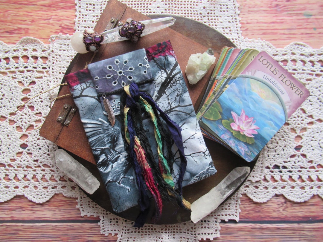 Tarot Bag Tarot Pouch Medicine Bag Raven Tarot Pouch Black - Etsy UK