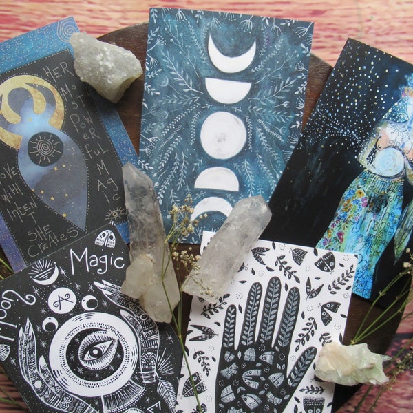 moon card, moon phase card, goddess card, pagan card, witchy card, moon art card, moon phase, Goddess, pagan, wiccan, witchy art card, moon,