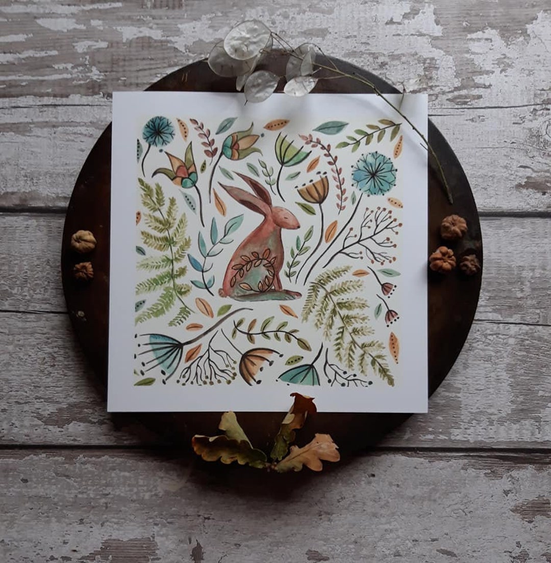 Hare Wall Art Hare Art Print Hare Art Nature Art Nature Etsy