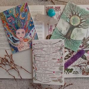 Carte de gratitude, carte d'art d'arbre, jeu de cartes de voeux, art des chakras, art de l'arbre, être reconnaissant, cartes d'art, cartes d'art spirituel, cartes spirituelles,