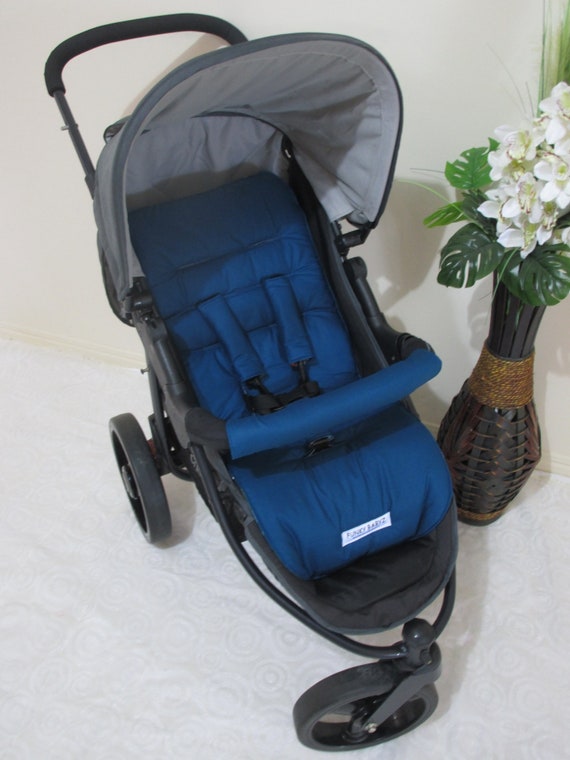 Pram liner set,universal,100/% cotton fabric-Light Grey-Funky babyz