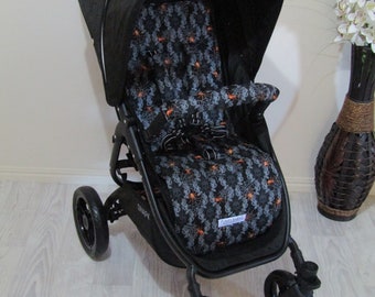 Pram liner set,universal-Spider webs-Funky babyz,Australian made**SALE**