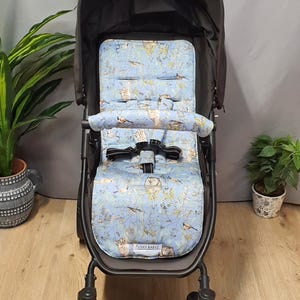 Pram/stroller seat liner-Australian wombat and wattle-Australian made