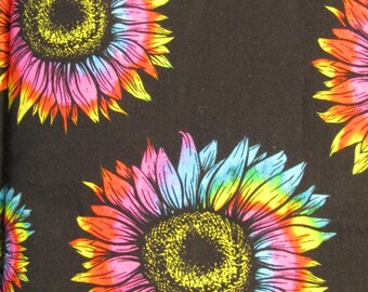 Pram bassinet liner,universal fitting-Psychedelic sunflowers-Funky babyz,Australian made