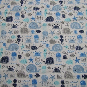Forro para berço de carrinho de bebê - Friends at Sea - Fabricado na Austrália