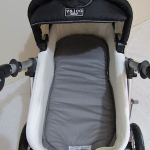 Forro para berço de carrinho de bebê/carrinho de bebê - Cinza escuro - Fabricado na Austrália