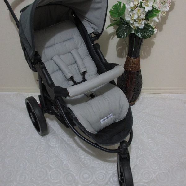 Pram liner set,universal-Light Grey-Funky babyz,Australian made